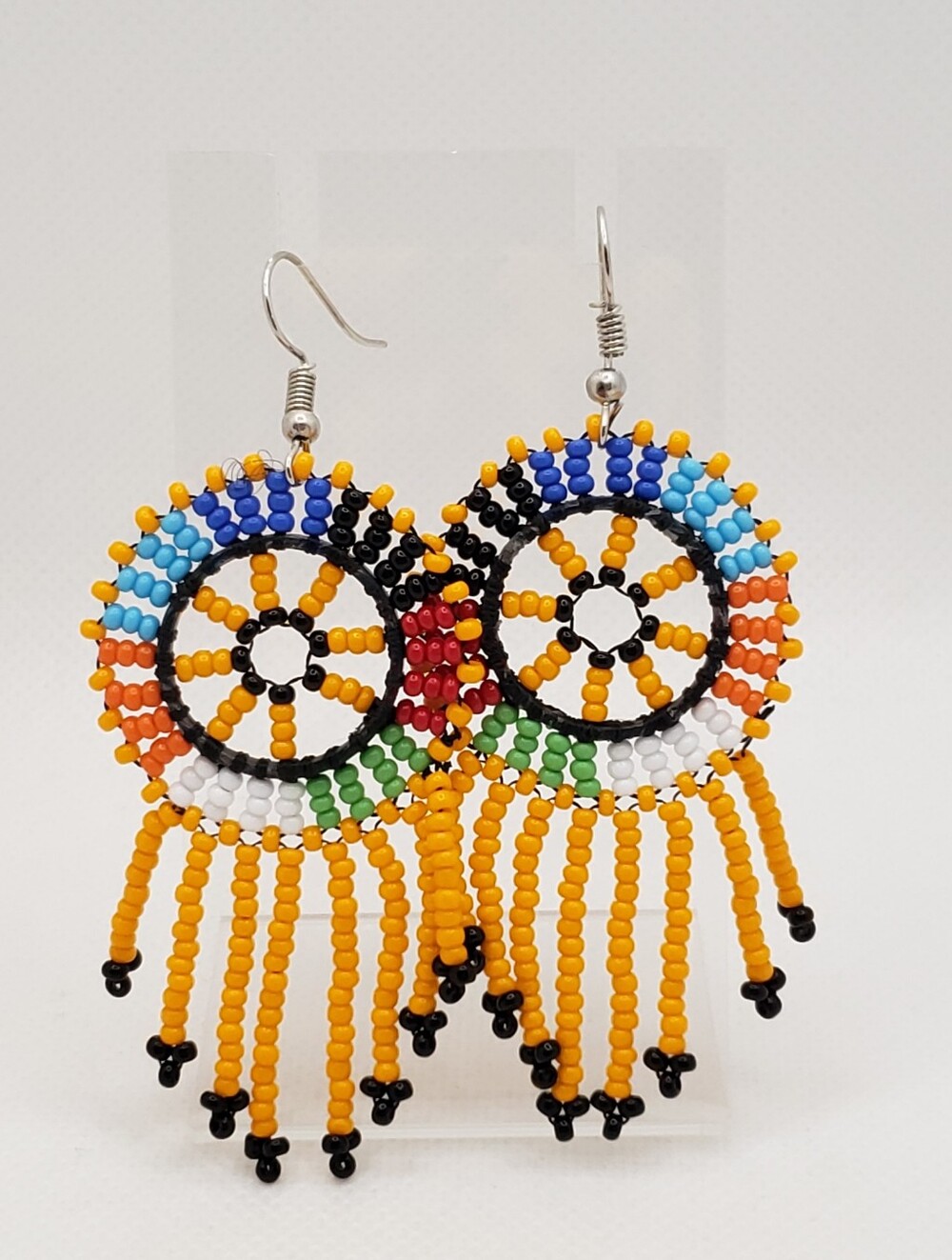Multicolor Seed Bead Earrings